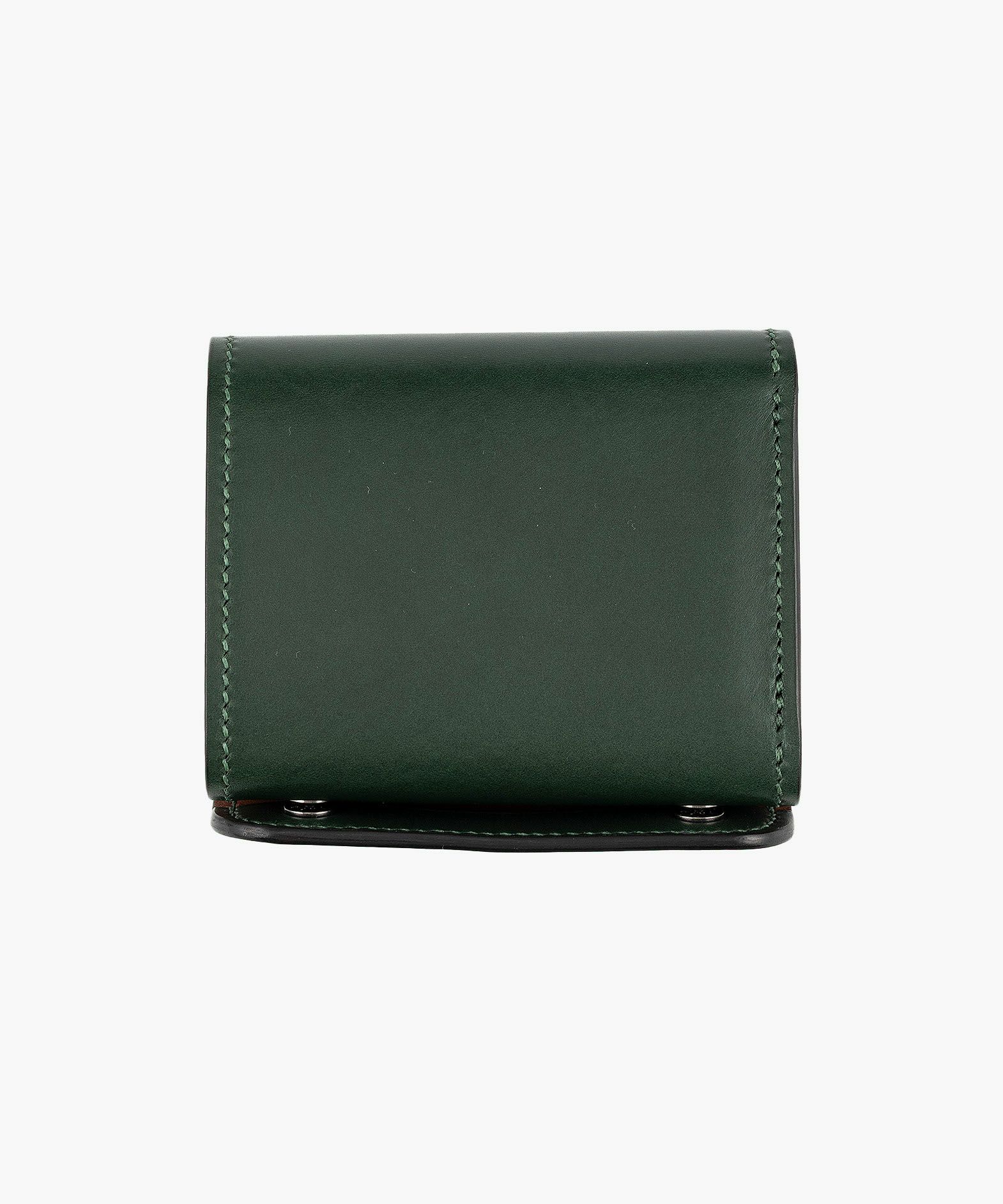 外装（ブルガロ）：Green、内装（ブルガロ）：Green、内装裏張り（ブルガロ）：Brown、糸色：Green、ホック：Black