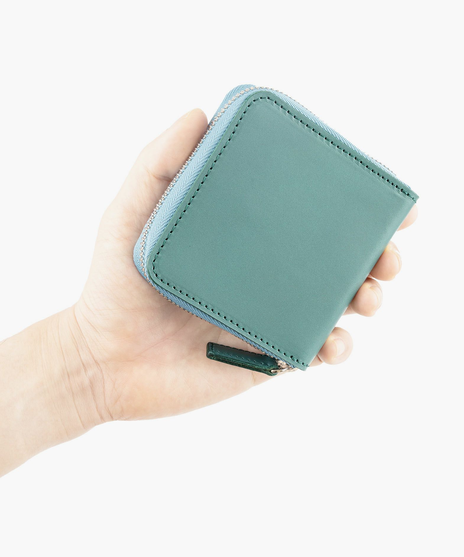 外装（ブッテーロ）：Turquoise、内装（ブッテーロ）：Navy、金具：Silver