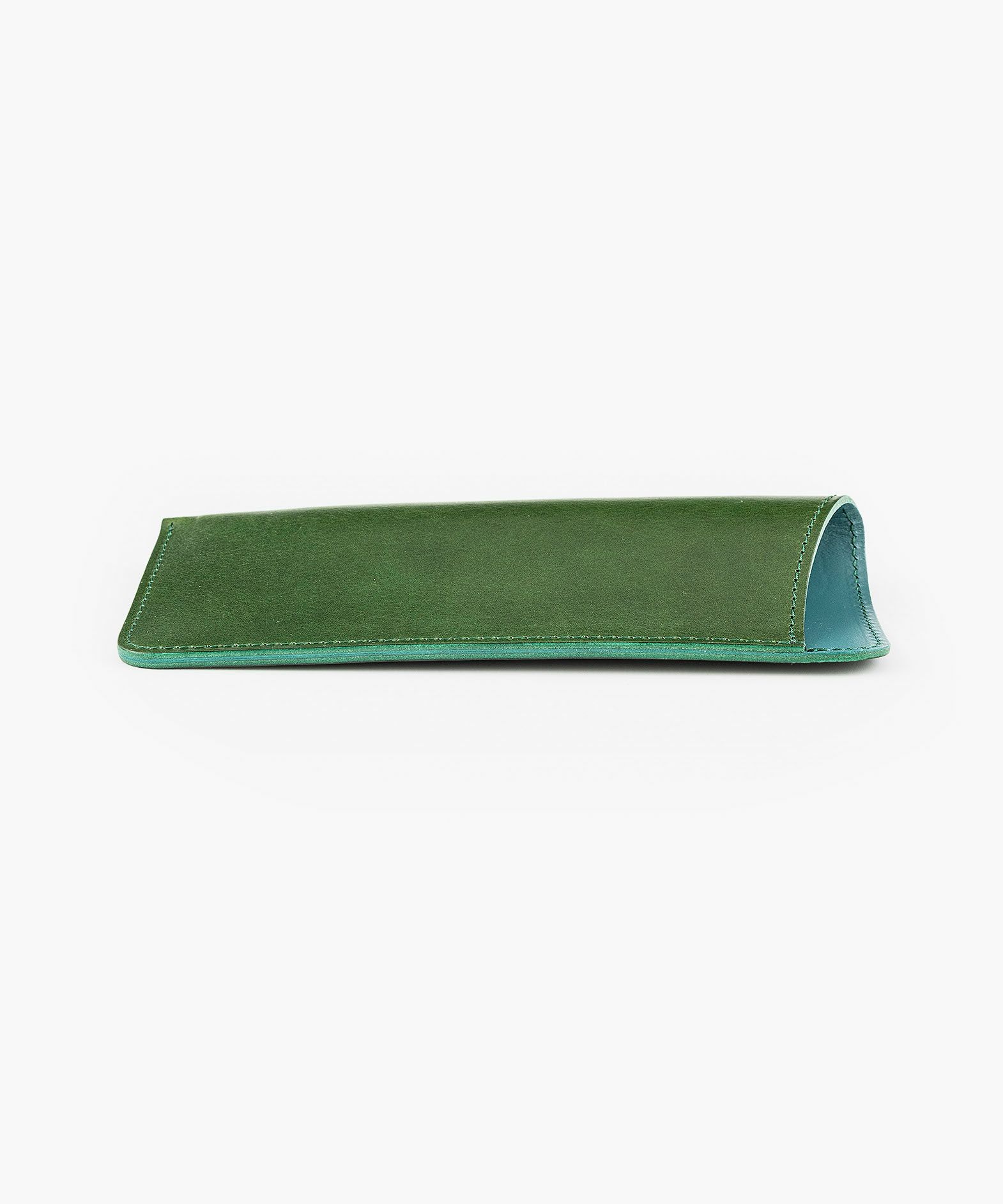外装（ブッテーロ）：Green、内装（ブッテーロ）：Turquoise、糸色：外装と同系色