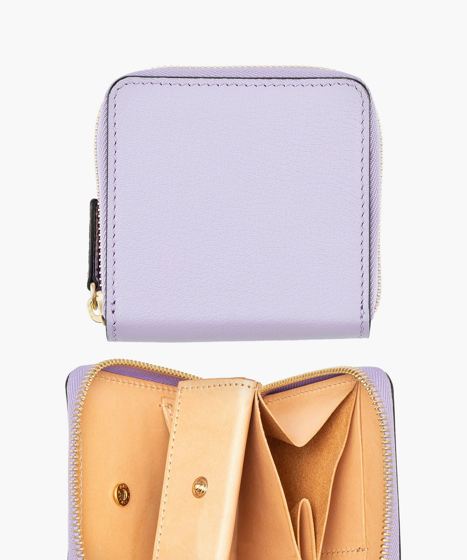 外装（シェーブル）：Lavender、内装（ブッテーロ）：Natural、金具：Gold