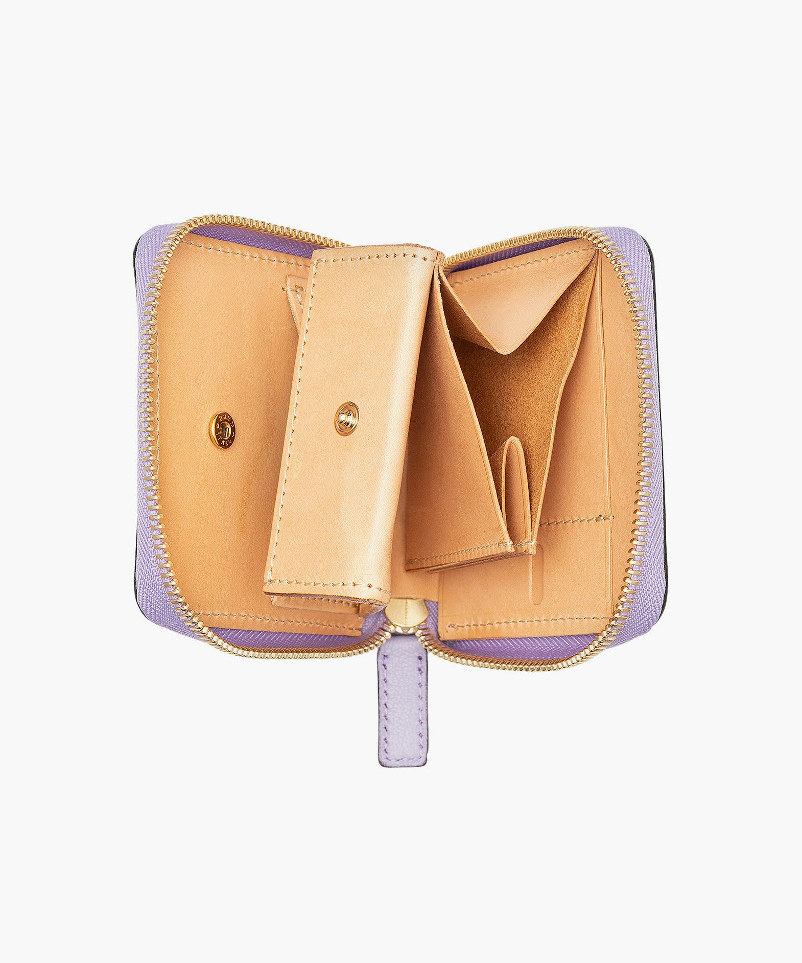外装（シェーブル）：Lavender、内装（ブッテーロ）：Natural、金具：Gold