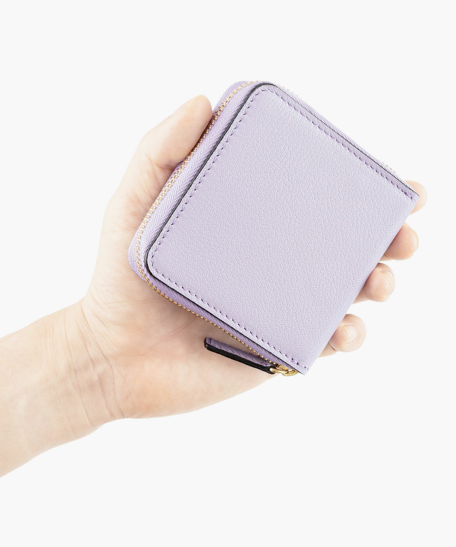 外装（シェーブル）：Lavender、内装（ブッテーロ）：Natural、金具：Gold